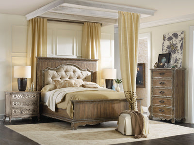 Chatelet - Upholstered Mantle Panel Bed.