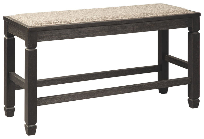 Tyler - Antique Black - Dbl Counter Uph Bench.