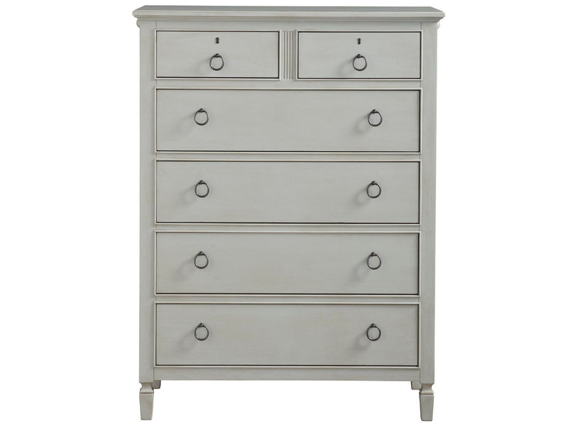 Summer Hill - French Gray - Drawer Chest - Pearl Silver.