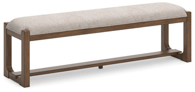 Cabalynn - Oatmeal / Light Brown - Large Uph Dining Room Bench.