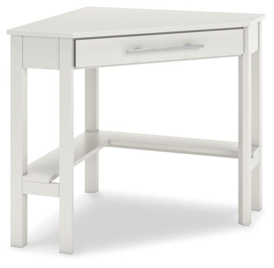 Grannen - White - Corner Desk, Bookcase.