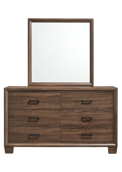 Brandon - Framed Dresser Mirror - Medium WArm - Brown - Grand Furniture GA