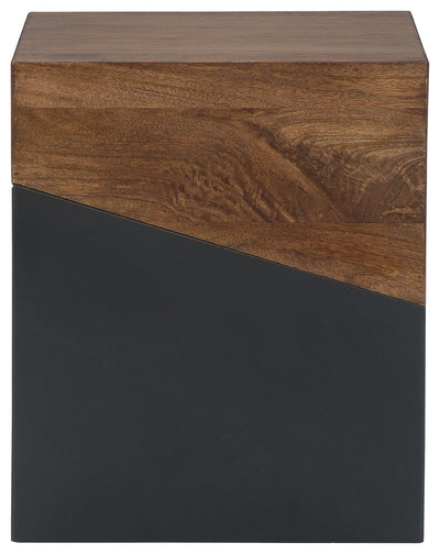 Trailbend - Brown / Gunmetal - Accent Table.