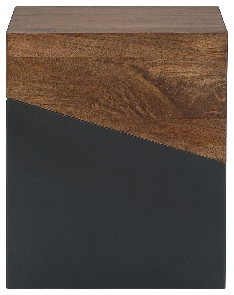 Trailbend - Brown / Gunmetal - Accent Table.