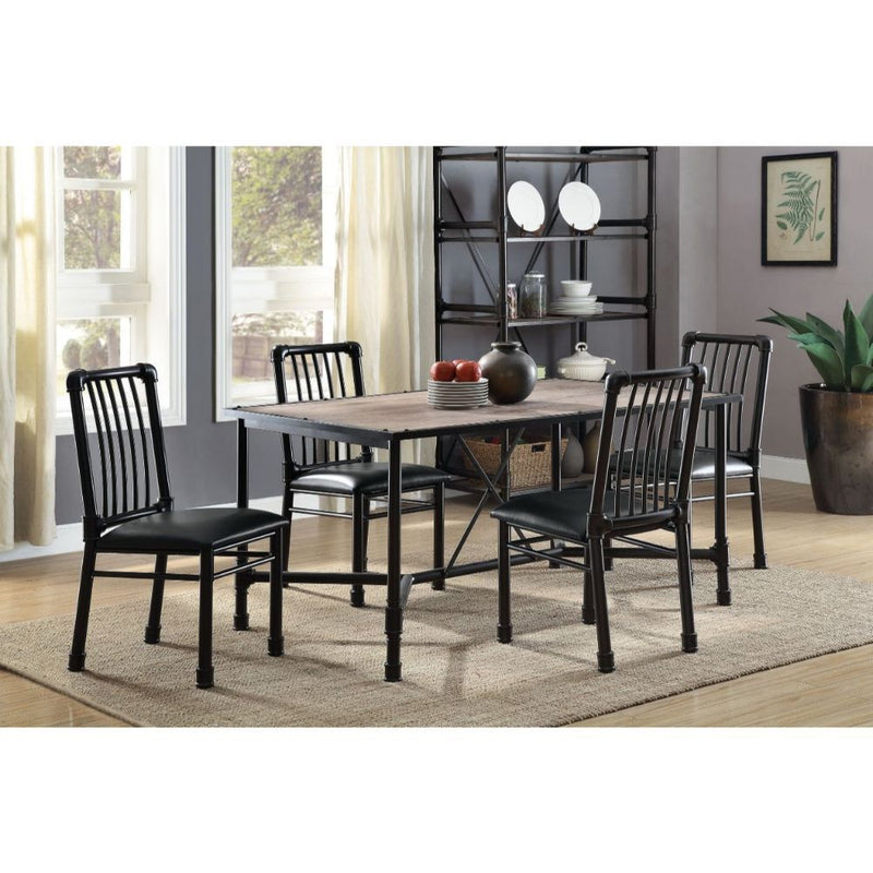 Caitlin - Dining Table - Rustic Oak & Black - Grand Furniture GA