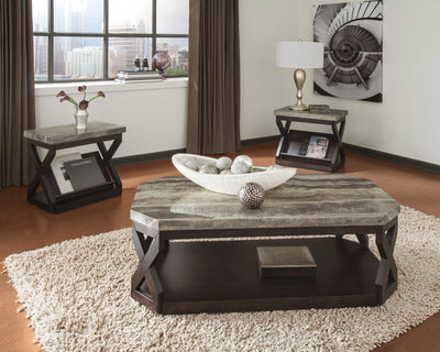 Radilyn - Grayish Brown - Occasional Table Set (Set of 3).