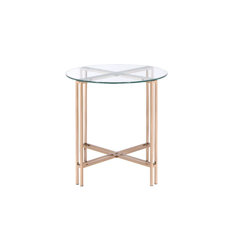 Veises - End Table - Champagne - Grand Furniture GA