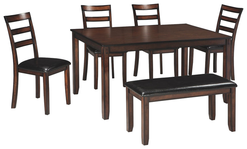 Coviar - Brown - Dining Room Table Set (Set of 6).