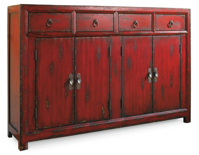 58" Asian Cabinet - Red.