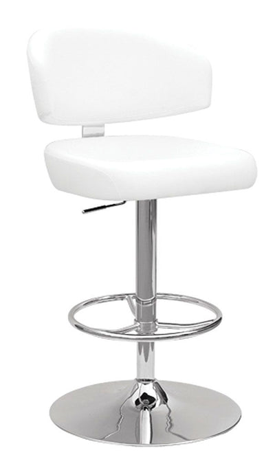 Deka - Stool - White PU & Chrome - Grand Furniture GA