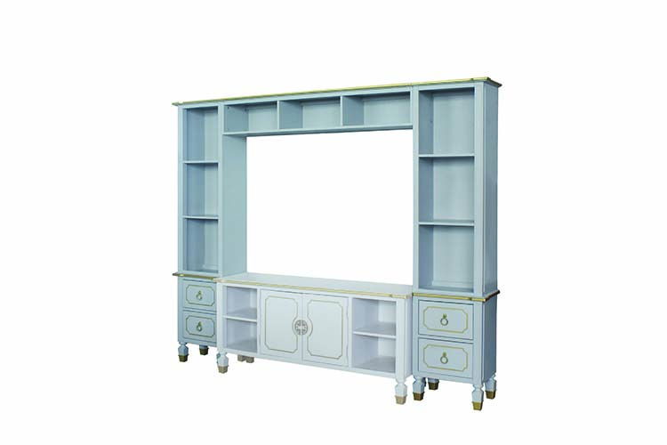 House - Marchese Entertainment Center - Pearl Gray Finish - Grand Furniture GA