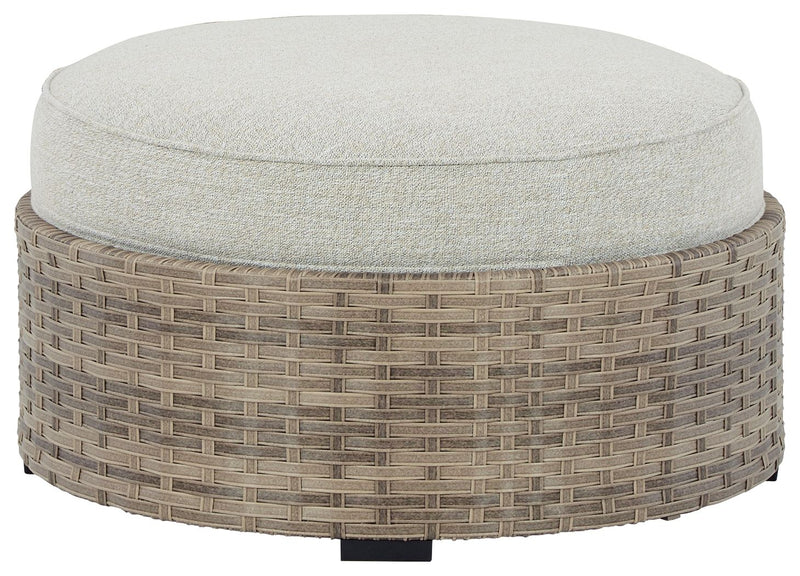 Calworth - Beige - Ottoman With Cushion.