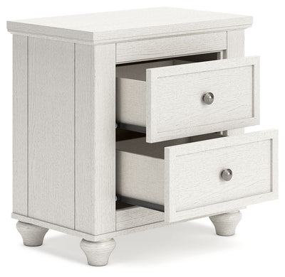 Grantoni - White - Two Drawer Night Stand.