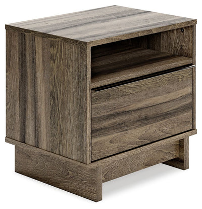 Shallifer - Brown - One Drawer Night Stand.