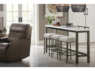 Curated - Essence Console Table with Stools - White.