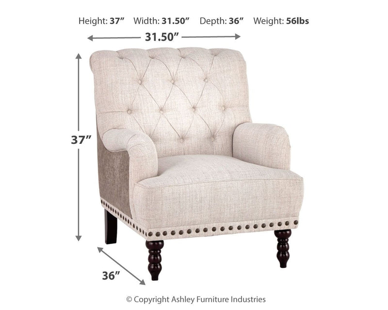 Tartonelle - Ivory / Taupe - Accent Chair.