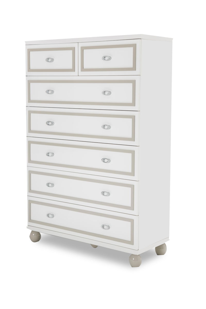 Sky Tower - 7-Drawer Chest - Cloud White.