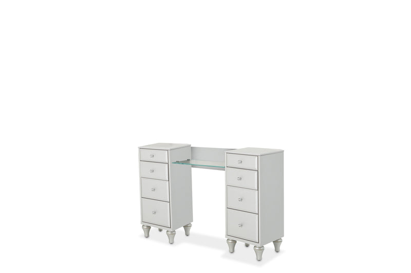 Melrose Plaza - Vanity Set with Bench & Mirror - Dove