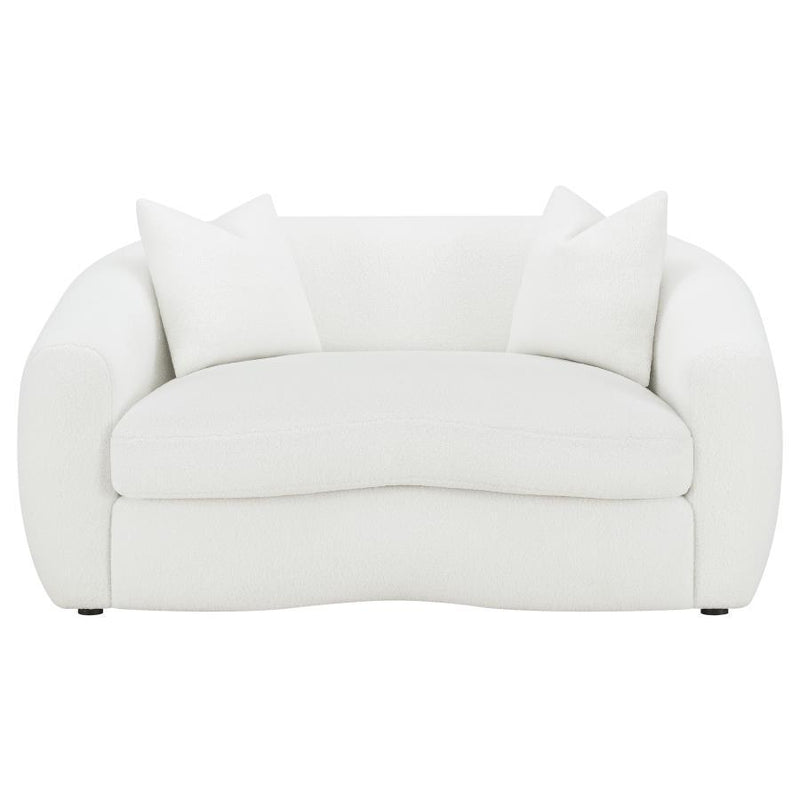 Isabella - Upholstered Tight Back Loveseat - White