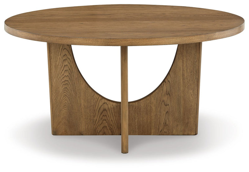 Dakmore - Brown - Round Dining Room Table.