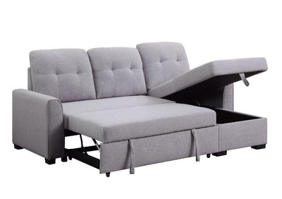 Amboise - Sectional Sofa - Light Gray Fabric - Grand Furniture GA