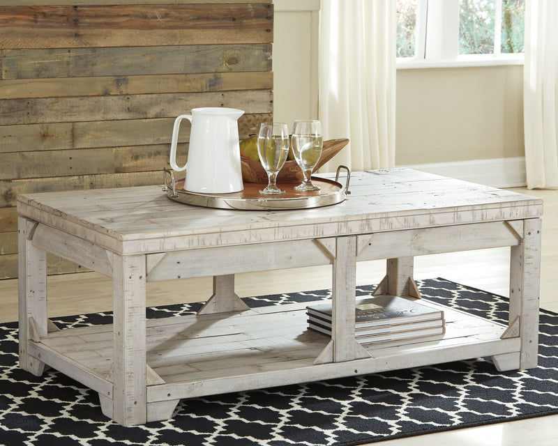 Fregine - Whitewash - Lift Top Cocktail Table.