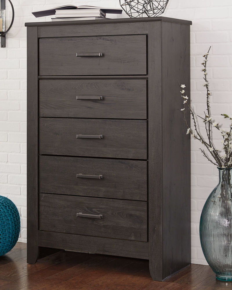 Brinxton - Charcoal - Five Drawer Chest.