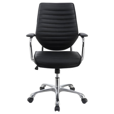 Chase - High Back Office Chair - Black And Chrome.