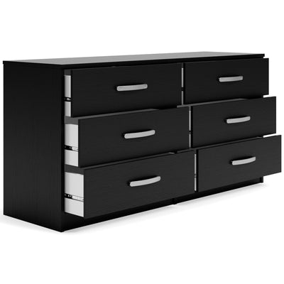 Finch - Black - Six Drawer Dresser - 29'' Height.