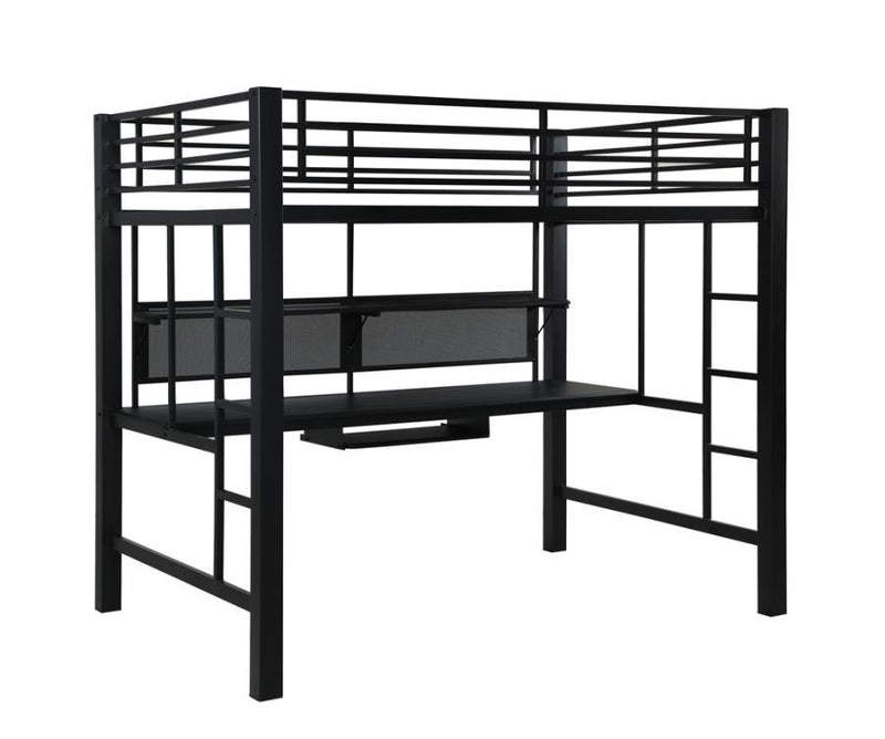 Avalon - Full Workstation Loft Bed - Black.