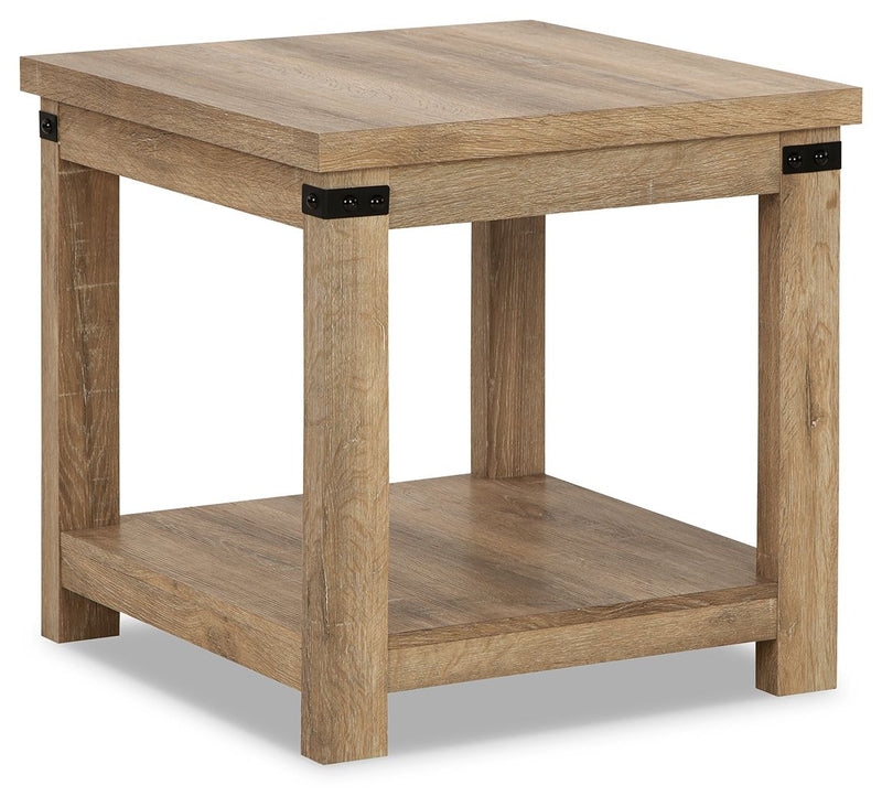 Calaboro - Light Brown - Square End Table.