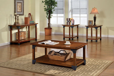 Bozeman - 3 Piece Table Set - Antique Oak - Grand Furniture GA