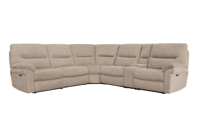 Bryant - 6 Piece Modular Power Reclining Sectional with Power Headrests and Entertainment Console