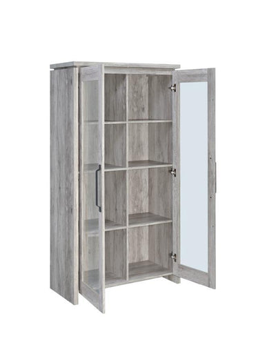 Alejo - 2-Door Tall Cabinet - Grey Driftwood.