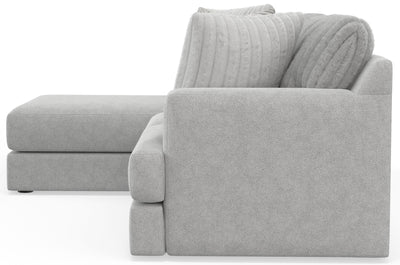 Logan - 2 Piece Upholstered Sectional With Comfort Coil Seating And 5 Included Accent Pillows (Left Side Facing Chaise) - Moonstruck