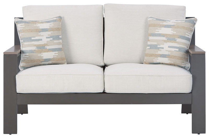 Tropicava - Taupe / White - Loveseat W/Cushion.