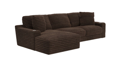 Comfrey - 2 Piece Sofa / LSF Chaise - Chocolate