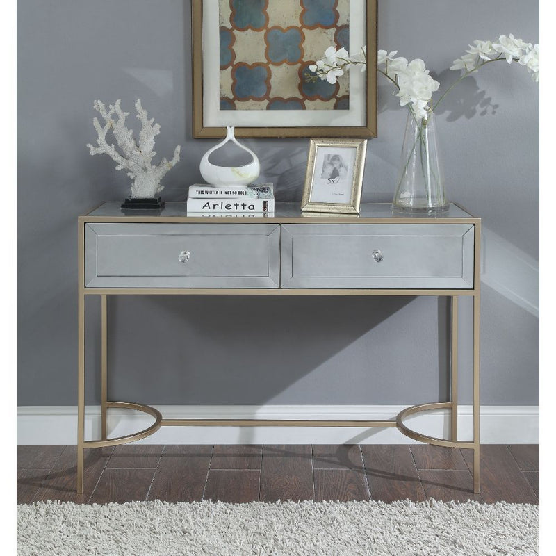 Wisteria - Accent Table - Mirrored & Rose Gold - Grand Furniture GA