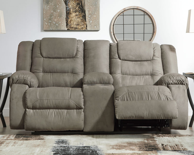 Mccade - Cobblestone - Dbl Rec Loveseat W/Console