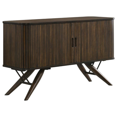 Wes - 2-Door Rectangular Server - Dark Walnut.