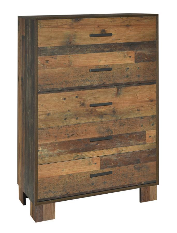 Sidney - 5-Drawer Chest Rustic Pine.