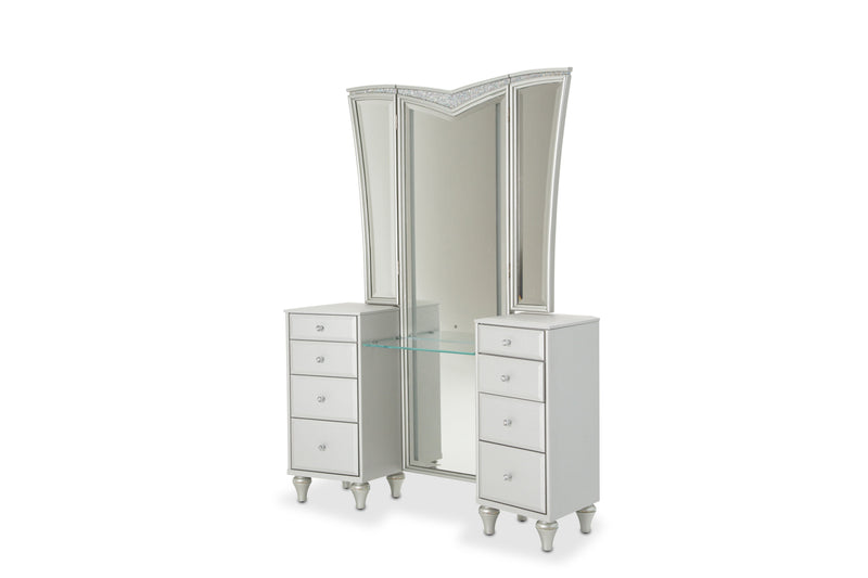 Melrose Plaza - Upholstered Vanity, Mirror