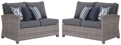 Salem Beach - Dark Gray - 5 Pc. - Sectional Lounge Set.