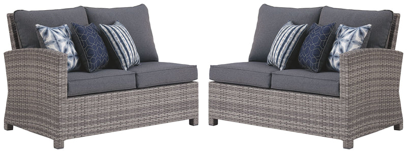 Salem - Gray - Raf/laf Loveseat W/Cush (Set of 2).