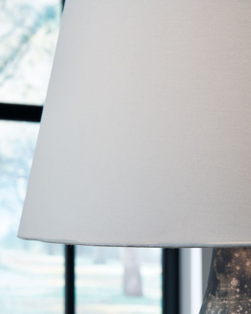 Bluacy - Antique Gray - Glass Table Lamp.