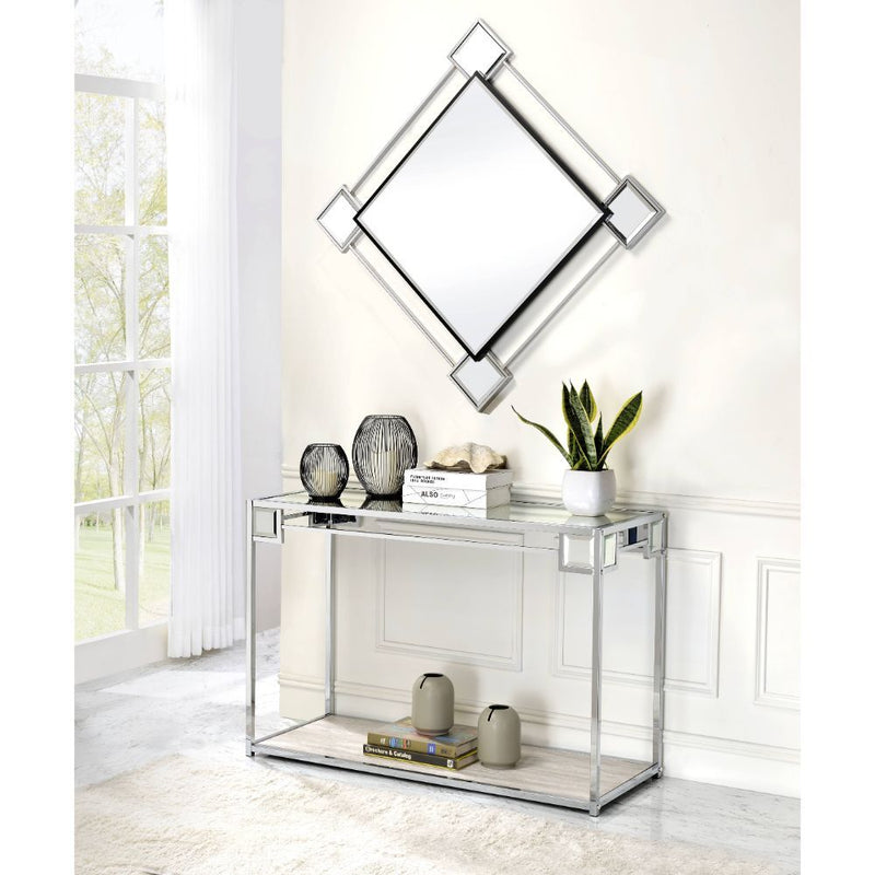 Asbury - Wall Mirror - Mirrored & Chrome - Grand Furniture GA