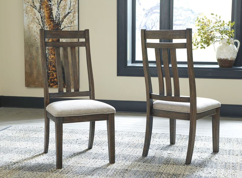 Wyndahl - Rustic Brown - Dining Uph Side Chair (Set of 2) - Slatback.