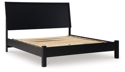 Danziar - Black - King Panel Bed With Low Footboard