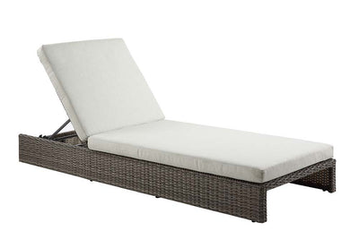 Salena - Patio Lounge Chair - Beige Fabric & Gray Finish - 8" - Grand Furniture GA