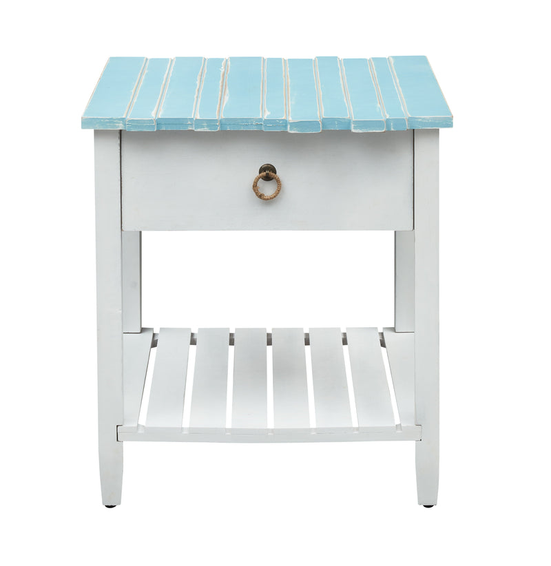 Boardwalk - Plank Style Top Table With Open Slatted Lower Shelf